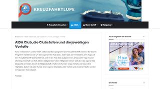 
                            5. AIDA Club: Vorteile, die Stufen Blau, Gelb, Rot, …