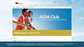 
                            1. AIDA Club Welcome Page Pre Login