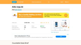 
                            3. Aida-orga.de: Startseite - AIDA Orga - easycounter.com