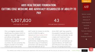 
                            3. AIDS Healthcare Foundation: AHF • Cutting-Edge Medicine and ...