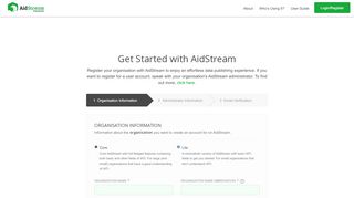 
                            5. AidStream - Register