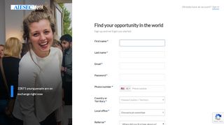 
                            3. AIESEC Opportunities Portal - auth.aiesec.org