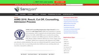 
                            9. AIIMS 2018: Result, Cut Off, Counselling, Admission Process