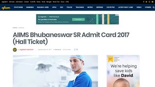 
                            7. AIIMS Bhubaneswar SR Admit Card 2017 (Hall Ticket)