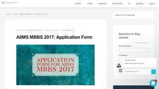 
                            7. AIIMS MBBS 2017: Application Form - Embibe Exams