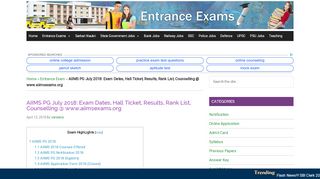 
                            5. AIIMS PG 2018: Notification, Exam Dates, Admit …