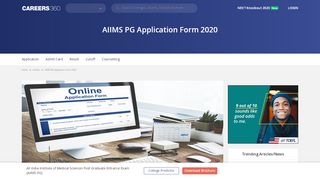 
                            10. AIIMS PG Application Form 2020 (Started): …