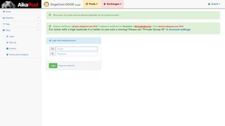 
                            5. AikaPool - DogeCoin DOGE Mining Pool - Login