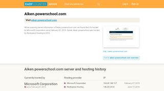 
                            9. Aiken.powerschool.com server and hosting history