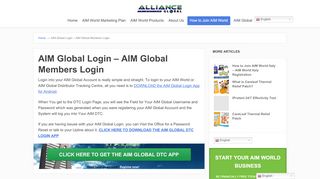 
                            2. AIM Global Login - AIM Global Members Login | Alliance in ...