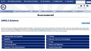 
                            2. AIMS A Science - Arizona Department of Education