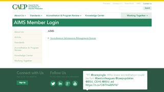 
                            2. AIMS Member Login - Council for the Accreditation of Educator ...