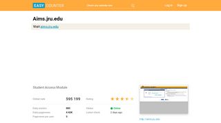 
                            9. Aims.jru.edu: Student Access Module - Easy Counter
