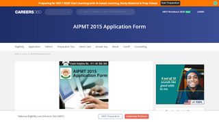 
                            1. AIPMT 2015 Application Form - Careers360