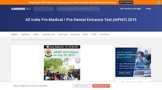 
                            5. AIPMT 2015 Retest – Result, Cut off and Counselling