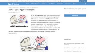 
                            1. AIPMT 2017 Application form - Registration Guide