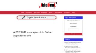 
                            5. AIPMT 2019 www.aipmt.nic.in Online Application …