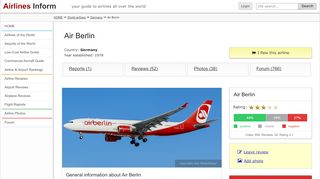 
                            9. Air Berlin. Airline code, web site, phone, reviews and ...