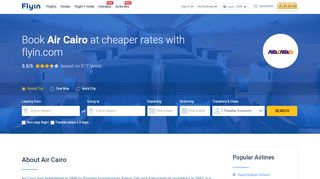 
                            8. Air Cairo | Book Your Flights on Air Cairo - Flyin