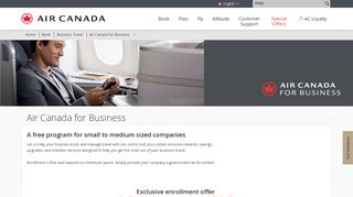 
                            4. Air Canada for Business, a program for small to medium sized ...