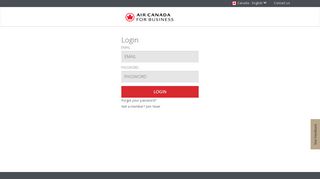 
                            1. Air Canada for Business Login Page - Air Canada Corporate ...