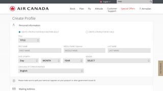 
                            11. Air Canada - Register