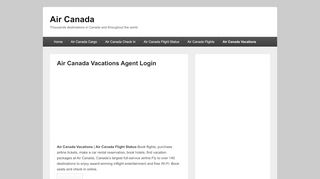 
                            5. Air Canada Vacations Agent Login – Air Canada