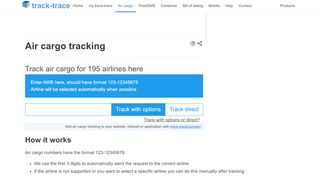 
                            3. Air cargo tracking - track-trace