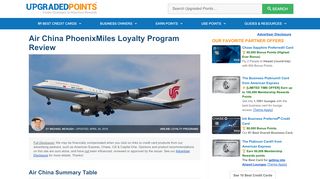 
                            3. Air China PhoenixMiles Loyalty Program Review [Updated 2019]