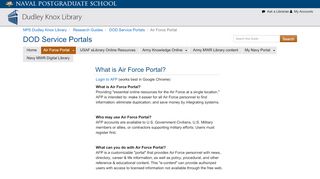 
                            6. Air Force Portal - DOD Service Portals - Research Guides at Naval ...