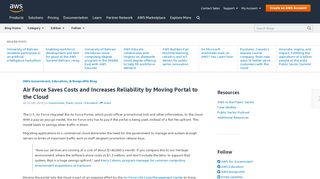 
                            8. Air Force Saves Costs and Increases Reliability by Moving Portal to ...