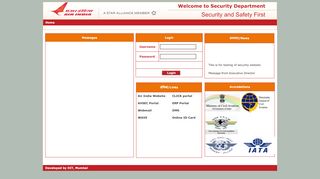 
                            9. Air India Security : Login