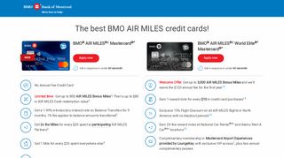 
                            8. AIR MILES Mastercard | Credit Cards | BMO Bank of …