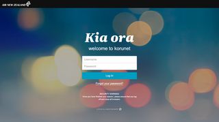 
                            2. Air New Zealand - Login - Korunet