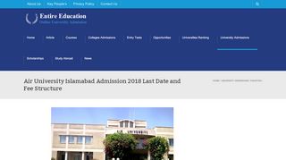 
                            6. Air University Islamabad Admission 2018 Last …