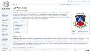 
                            8. Air War College - Wikipedia