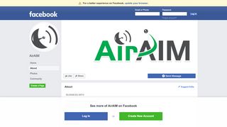 
                            8. AirAIM - About | Facebook