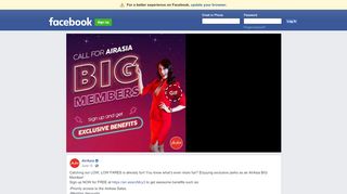 
                            9. AirAsia - Sign Up for BIG Member! | Facebook