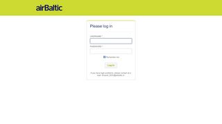 
                            7. airBaltic - Please log in