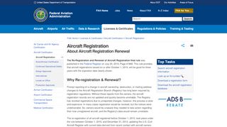 
                            9. Aircraft Registration – About Aircraft Registration Renewal - FAA