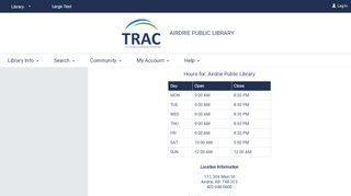 
                            9. Airdrie Public Library - TRACpac