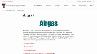 
                            9. Airgas | Employer Spotlights | University Career Center | TTU