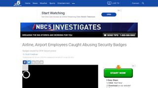 
                            2. Airline, Airport Employees Caught Abusing Security Badges - NBC 5 ...