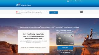 
                            2. Airline Miles Credit Card - Citi® / AAdvantage® Platinum ...