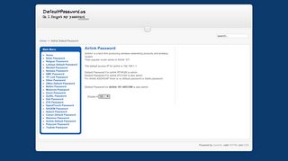 
                            6. Airlink Password - Default Password