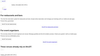 
                            9. AirLST - Reservation management for event and gastronomy