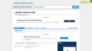 
                            8. airnet.ahs-de.com at WI. Login - airnet