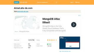 
                            5. Airnet.ahs-de.com: Login - airnet - Easy Counter
