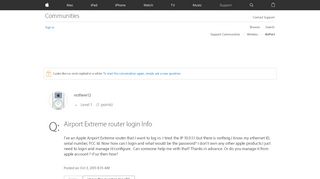 
                            4. Airport Extreme router login Info - Apple Community