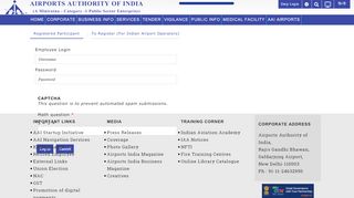 
                            2. Airport Safety User Login | AIRPORTS AUTHORITY OF INDIA